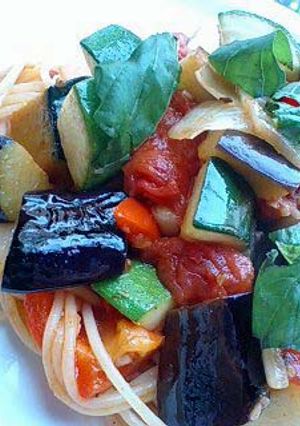 コンタディーノ☆野菜のトマトソースパスタ-レシピのメイン写真
