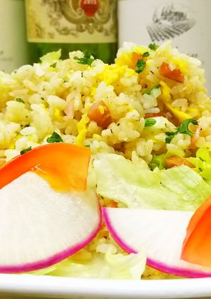 ペペロンチーニのオリーブオイル炒飯-レシピのメイン写真