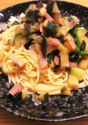 簡単！なすとズッキーニ♡夏野菜パスタ-レシピのメイン写真