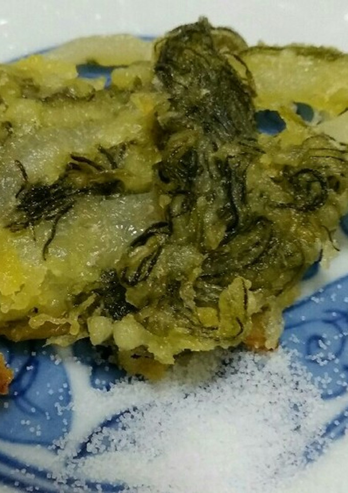 簡単⭐おかひじきと玉ねぎのかき揚げ-レシピのメイン写真