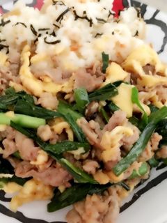 【簡単】豚ニラ玉のオイマヨ炒め-レシピのメイン写真