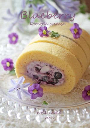 ブルーベリーとWチーズのロールケーキ-レシピのメイン写真