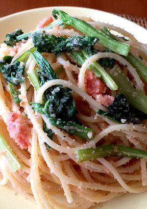 小松菜と明太子のパスタ-レシピのメイン写真