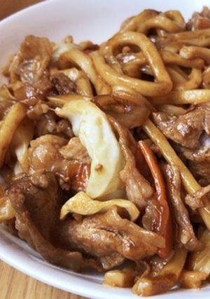 *焼うどん*焼きそばソースで*-レシピのメイン写真