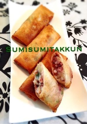鱈とイカゲソのシソ春巻き♪-レシピのメイン写真