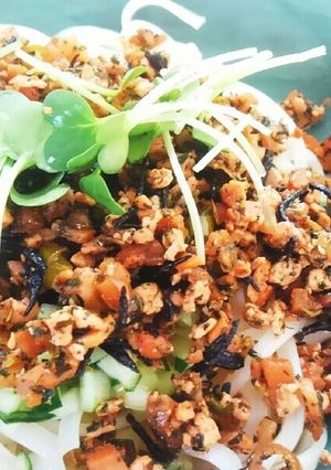 ピリ辛豆腐そぼろの冷やしうどん-レシピのメイン写真