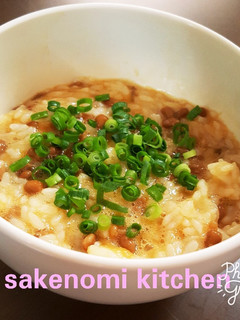 我が家の納豆卵かけご飯~なめたけ~-レシピのメイン写真