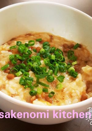 我が家の納豆卵かけご飯～なめたけ～-レシピのメイン写真