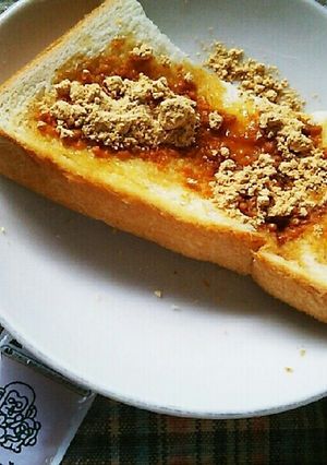 納豆のタレ消費に☆きな粉の甘辛トースト-レシピのメイン写真