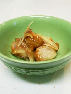 ホタテとみょうがのゆず味噌和え-レシピのメイン写真