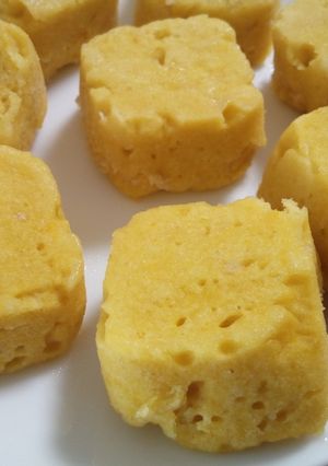 レンジで♡離乳食カボチャきな粉蒸しパン-レシピのメイン写真