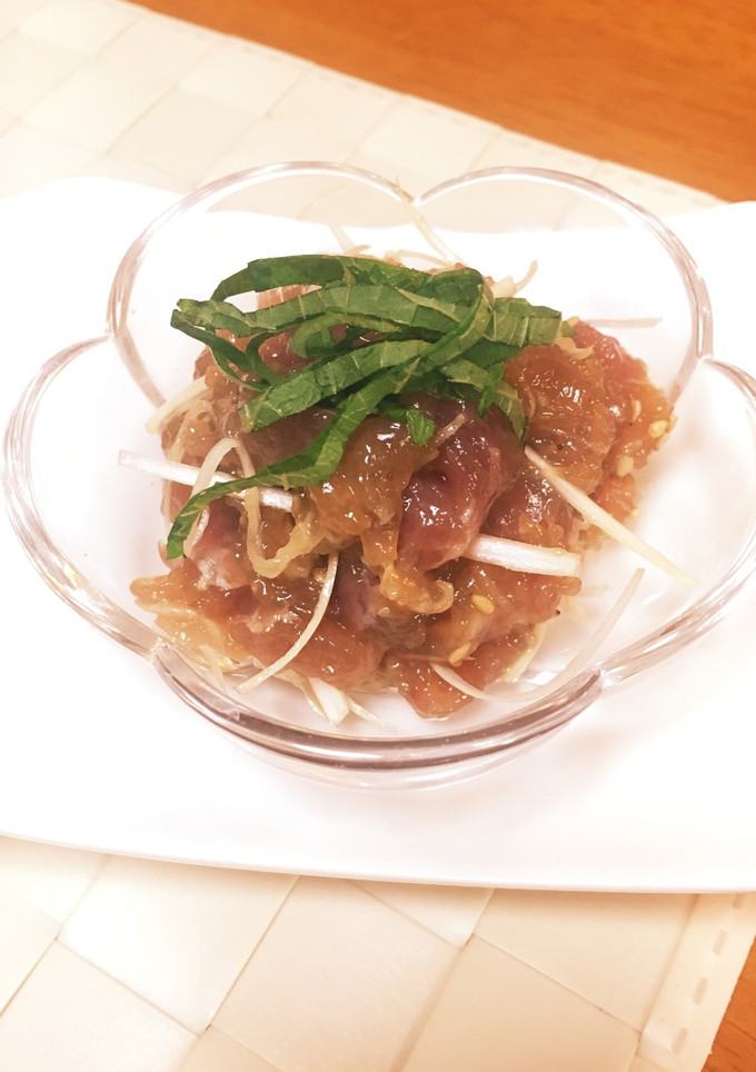 パックの中全部使い！マグロ中落ち中華和え-レシピのメイン写真