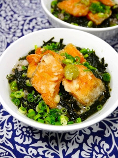 簡単!銀鮭の天茶(天ぷら茶漬け)-レシピのメイン写真