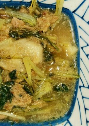 水菜とツナの炒めもの-レシピのメイン写真