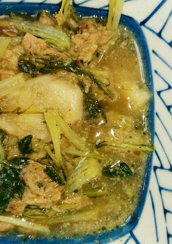 水菜とツナの炒めもの-レシピのメイン写真