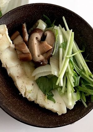 鱈とシャキシャキ水菜のシンプル蒸し-レシピのメイン写真