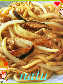 豚肉と玉ねぎの バター焼きうどん❤️-レシピのメイン写真