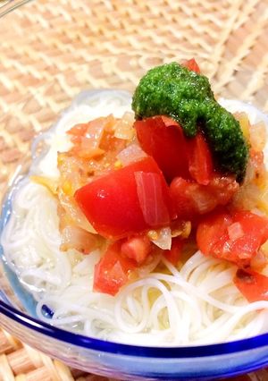 イタリアン素麺☆アンチョビ&トマト-レシピのメイン写真