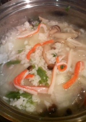 蟹食べたい!☆カニかまぼこと白菜の雑炊-レシピのメイン写真