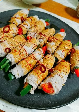 簡単‼パプリカとピーマンの茹で豚ピリ辛-レシピのメイン写真