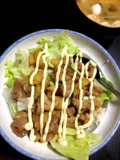 せせりとジャガイモの照り焼き丼-レシピのメイン写真