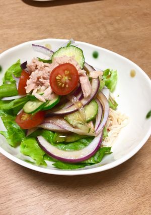 野菜ジュースつゆで食べる!ぶっかけ素麺-レシピのメイン写真