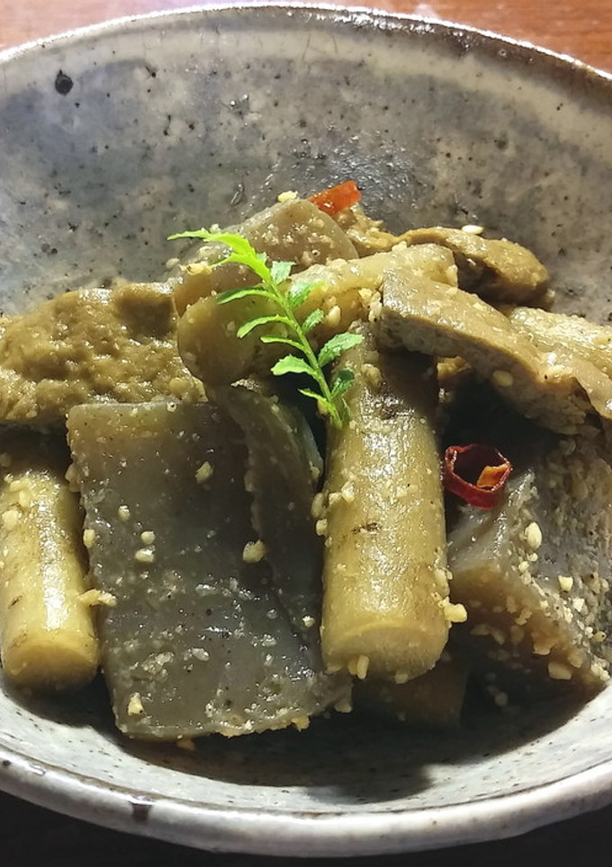 新ごぼうと蒟蒻の煮物-レシピのメイン写真