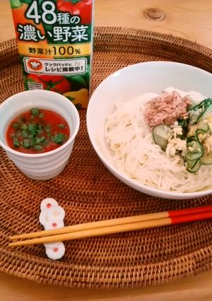 野菜ジュースで簡単♪つけそうめん-レシピのメイン写真