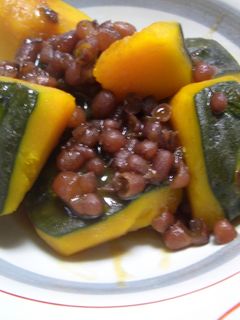 簡単 あずき缶と南瓜の従兄弟煮-レシピのメイン写真