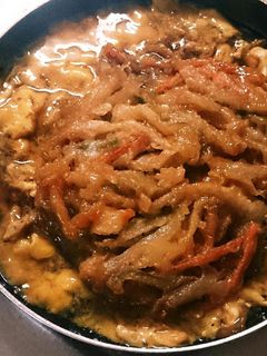 激安丼!市販のかき揚げで卵とじかき揚げ丼-レシピのメイン写真