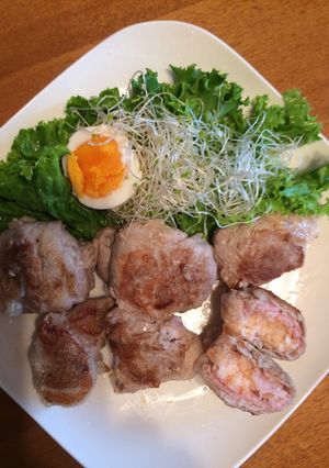 簡単、美味しい、れんこん餅の豚肉巻き-レシピのメイン写真