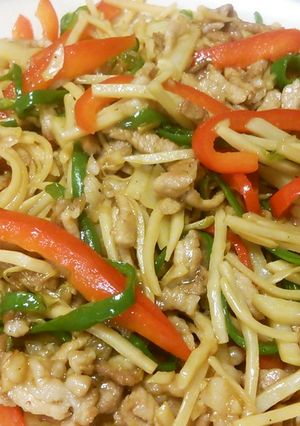 ぼたごしょうで青椒肉絲♪-レシピのメイン写真