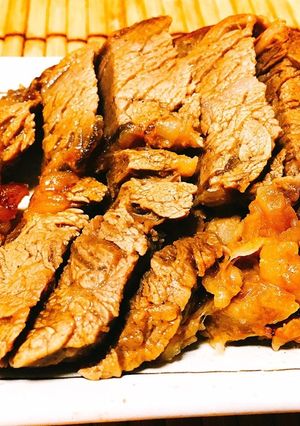 お肉柔らか☆牛肉の甘味噌漬け焼き-レシピのメイン写真