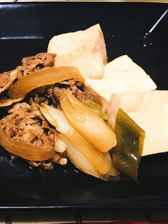 牛丼屋さんの牛皿アレンジ♪簡単肉豆腐♪-レシピのメイン写真