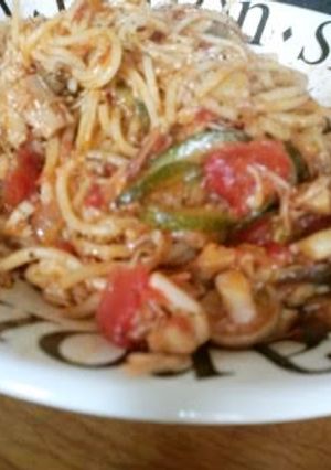 きのことズッキーニのトマトパスタ-レシピのメイン写真