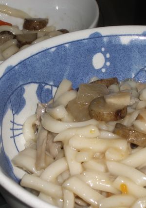 とん汁+うどん=手づかみうどん食-レシピのメイン写真