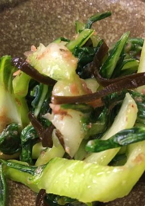茹でる手間ナシ 揉むだけ青梗菜のおひたし-レシピのメイン写真