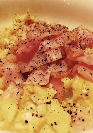 これカルボナーラ？のスクランブルエッグ-レシピのメイン写真
