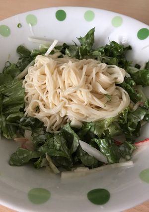 簡単ヘルシー！さっぱりサラダそうめん-レシピのメイン写真