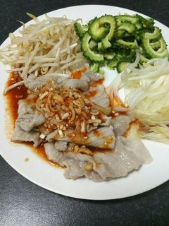 豚冷しゃぶの豆板醤ダレ-レシピのメイン写真