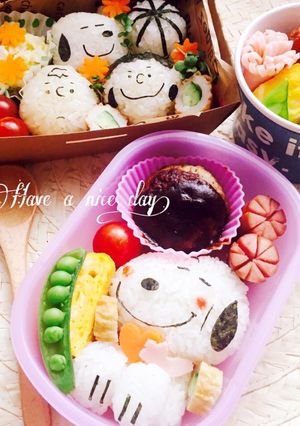 スヌーピー★兄妹キャラ弁-レシピのメイン写真