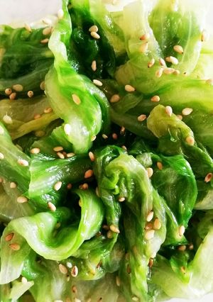 大量消費に！レタスのわさび和え-レシピのメイン写真