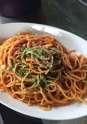 野菜ジュースでワンポットパスタ-レシピのメイン写真