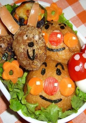 稲荷でアンパンマン（キャラ弁）-レシピのメイン写真