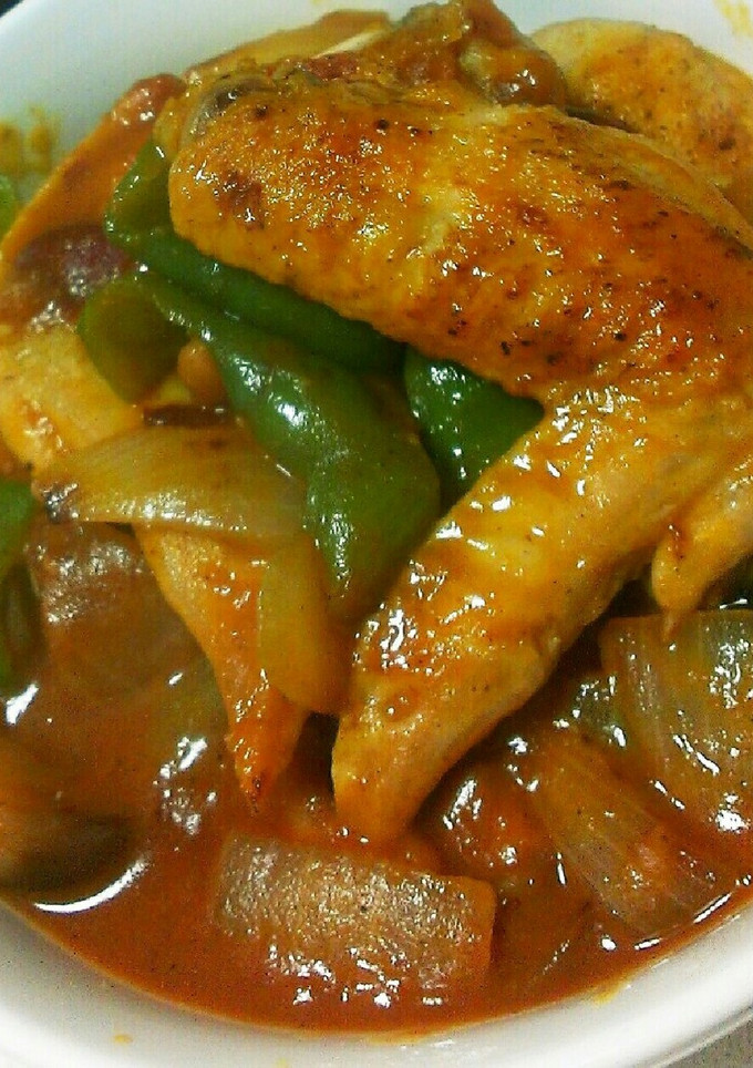 野菜と手羽先のトマトソース炒め-レシピのメイン写真