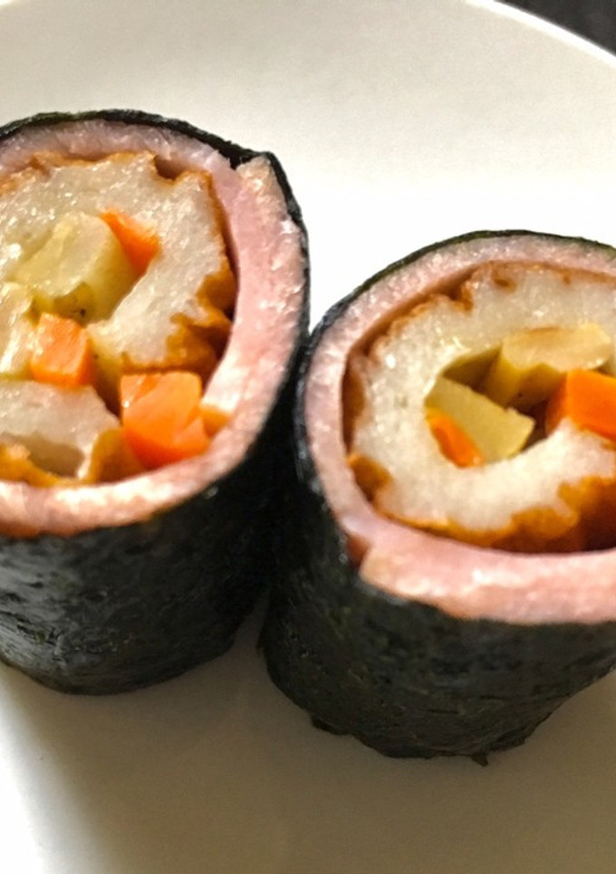 ちくわとハムの海苔巻き★お弁当に便利-レシピのメイン写真
