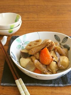 めんつゆで簡単☆にんにくみそ風味の筑前煮-レシピのメイン写真