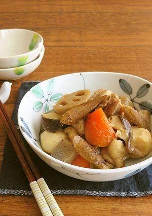 めんつゆで簡単☆にんにくみそ風味の筑前煮-レシピのメイン写真