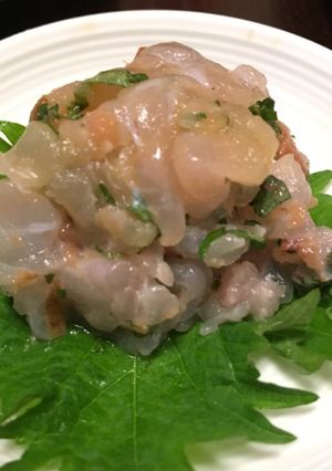 5分で作れる簡単つまみ☆鯵の梅しそたたき-レシピのメイン写真