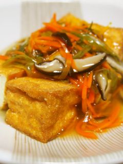 厚揚げに、野菜あんをたっぷりかけて♪-レシピのメイン写真